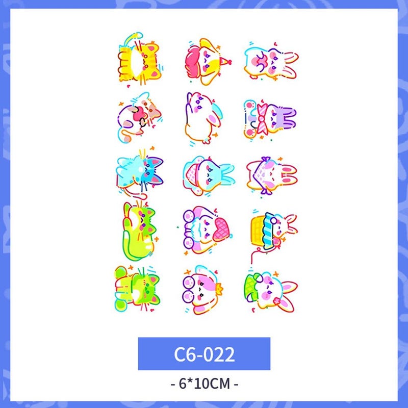 Cartoon temporary tattoo stickers, cute set, waterproof, long-lasting, sexy and sophisticated butterfly design.